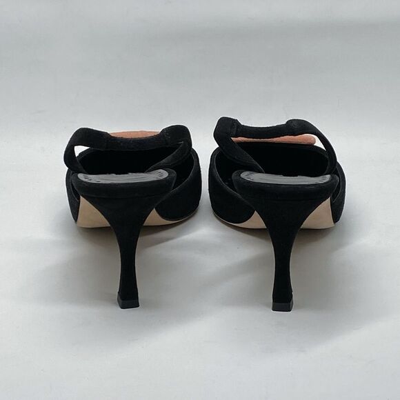 Manolo Blahnik Maysli Suede Buckle Slingback Pumps size 39.5 - Picture 7 of 13